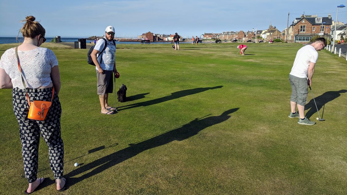 Putting with pals in North Berwick