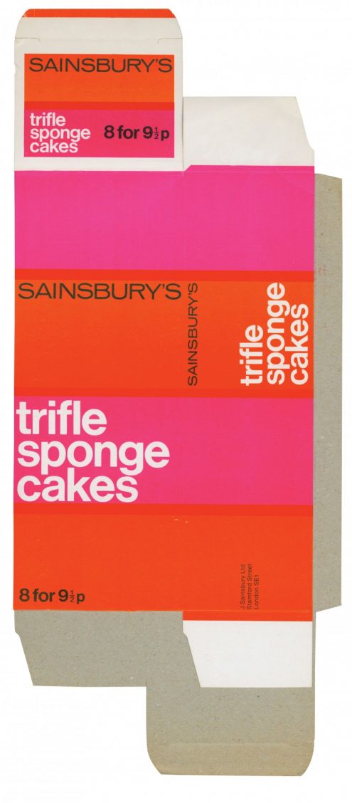 Sainsbury's own brand packaging for trifle sponge cakes