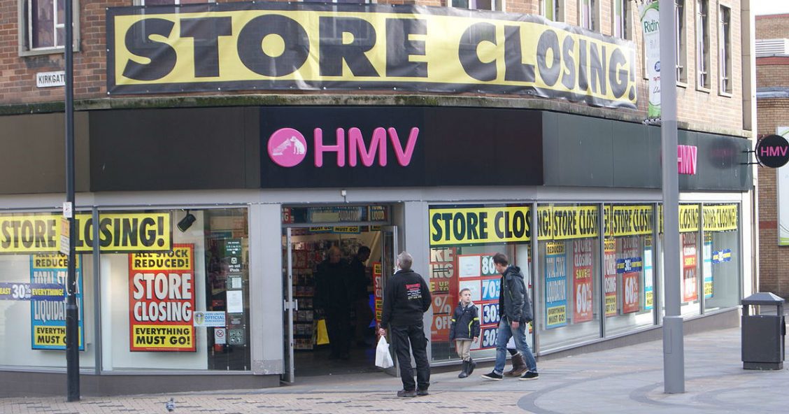 HMV closing down sale