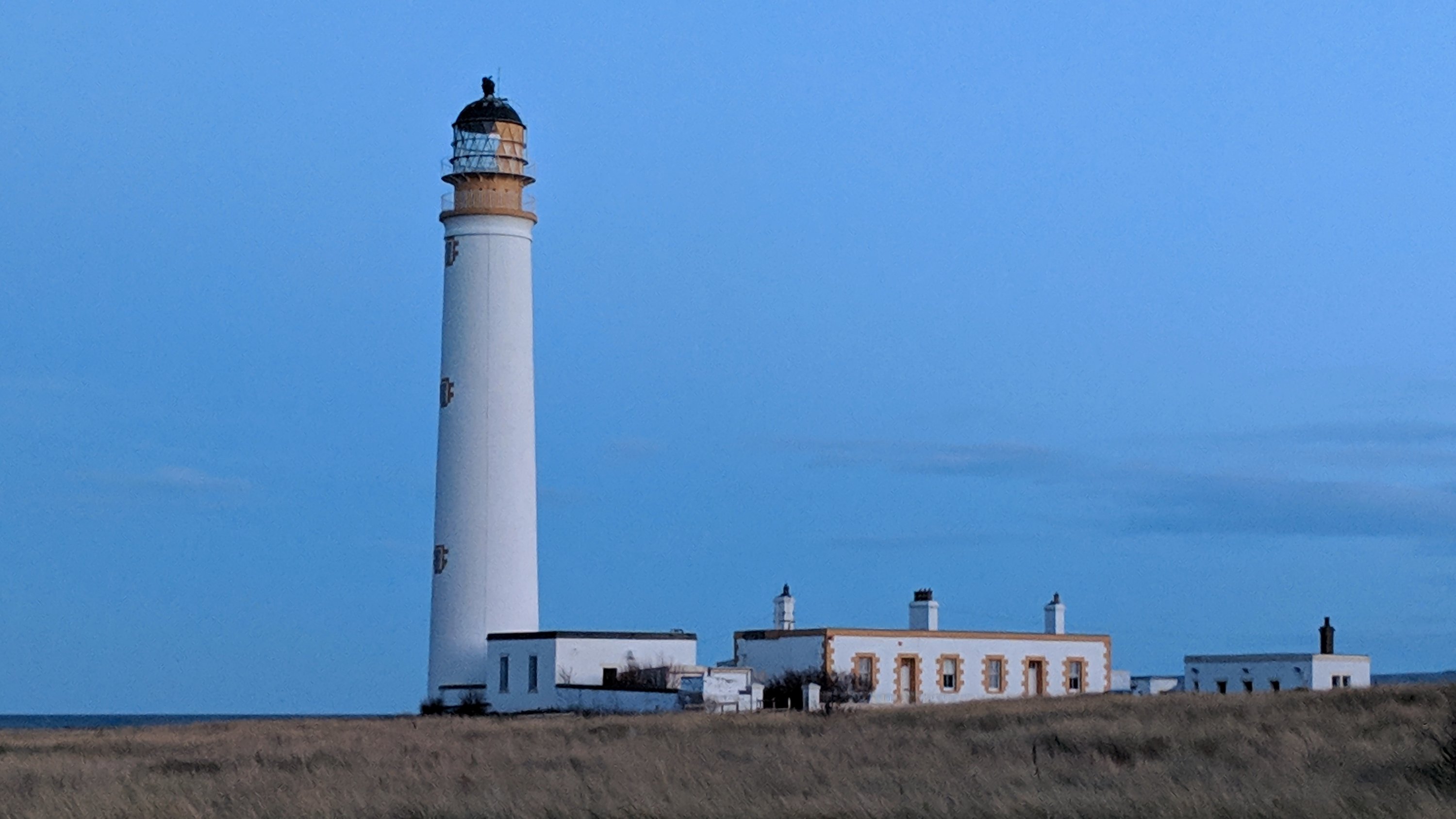 Barns Ness Lighthouse in the twilight