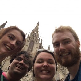 Selfie in front of Sagrada Família