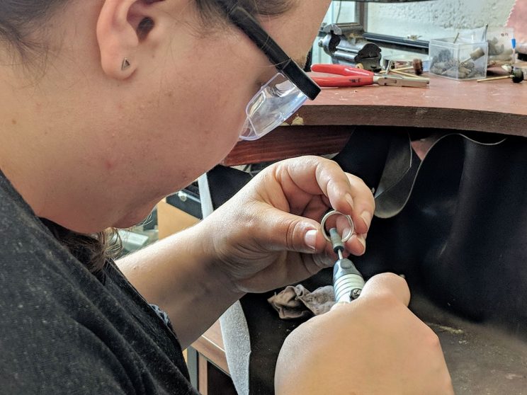 Alex working on my ring