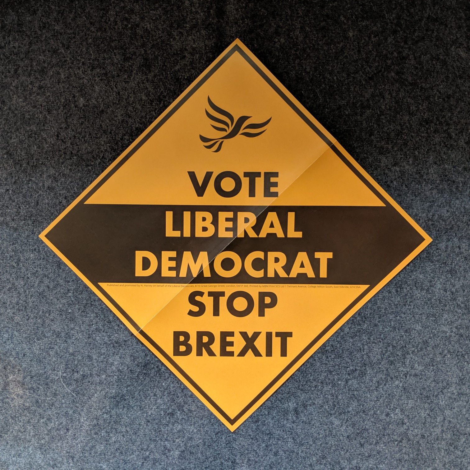Poster: "Vote Liberal Democrat — Stop Brexit"