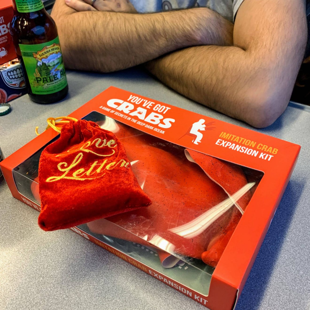 You've Got Crabs game on the train
