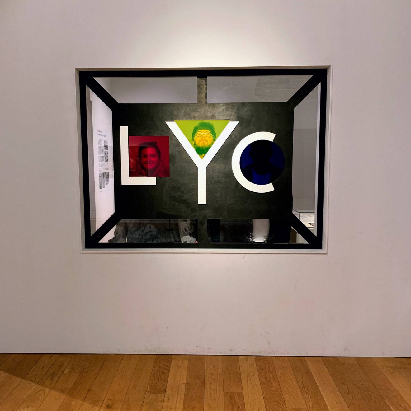 'LYC' sign with Lucy, me and Richard behind it