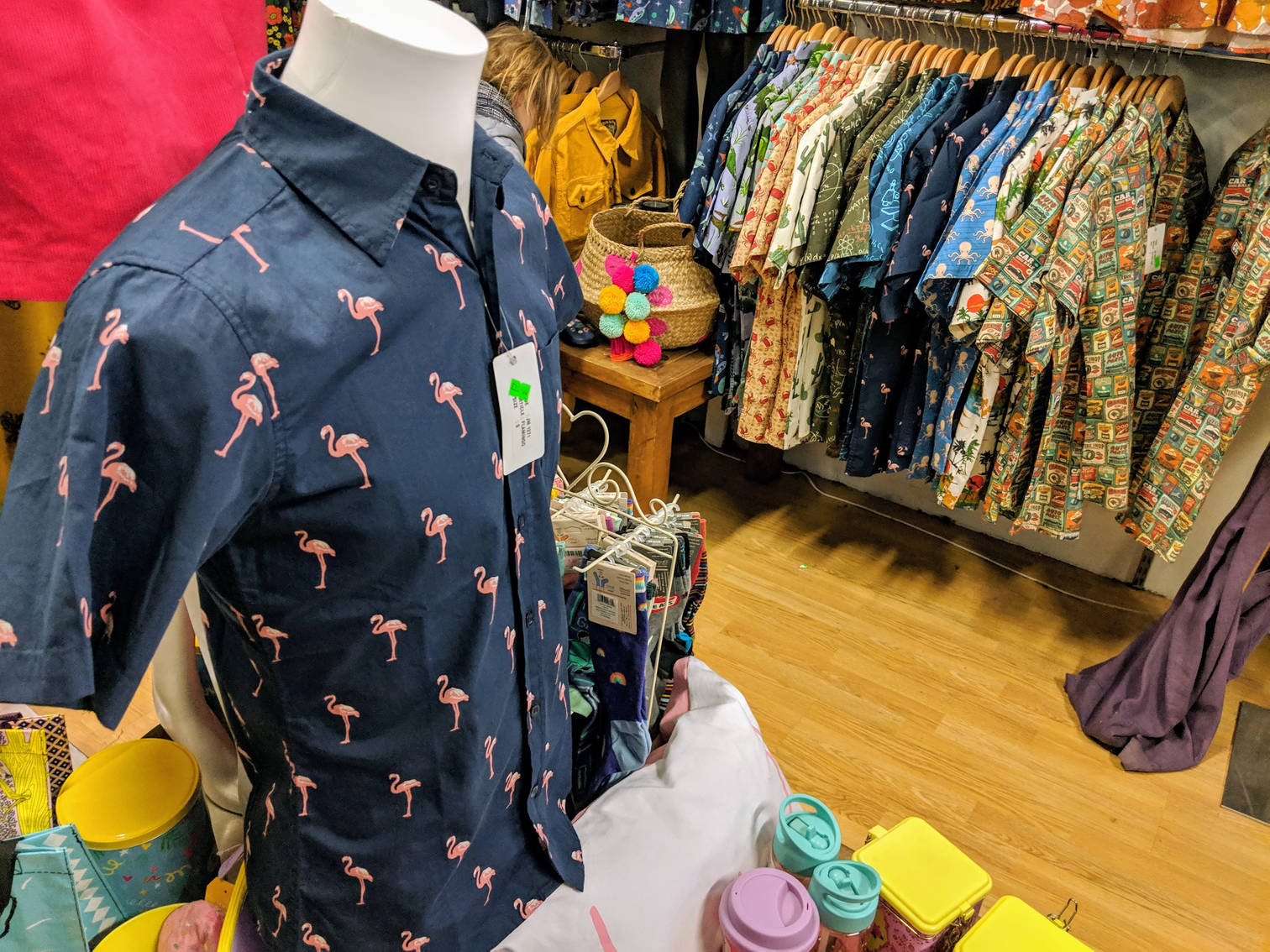Many loud shirts