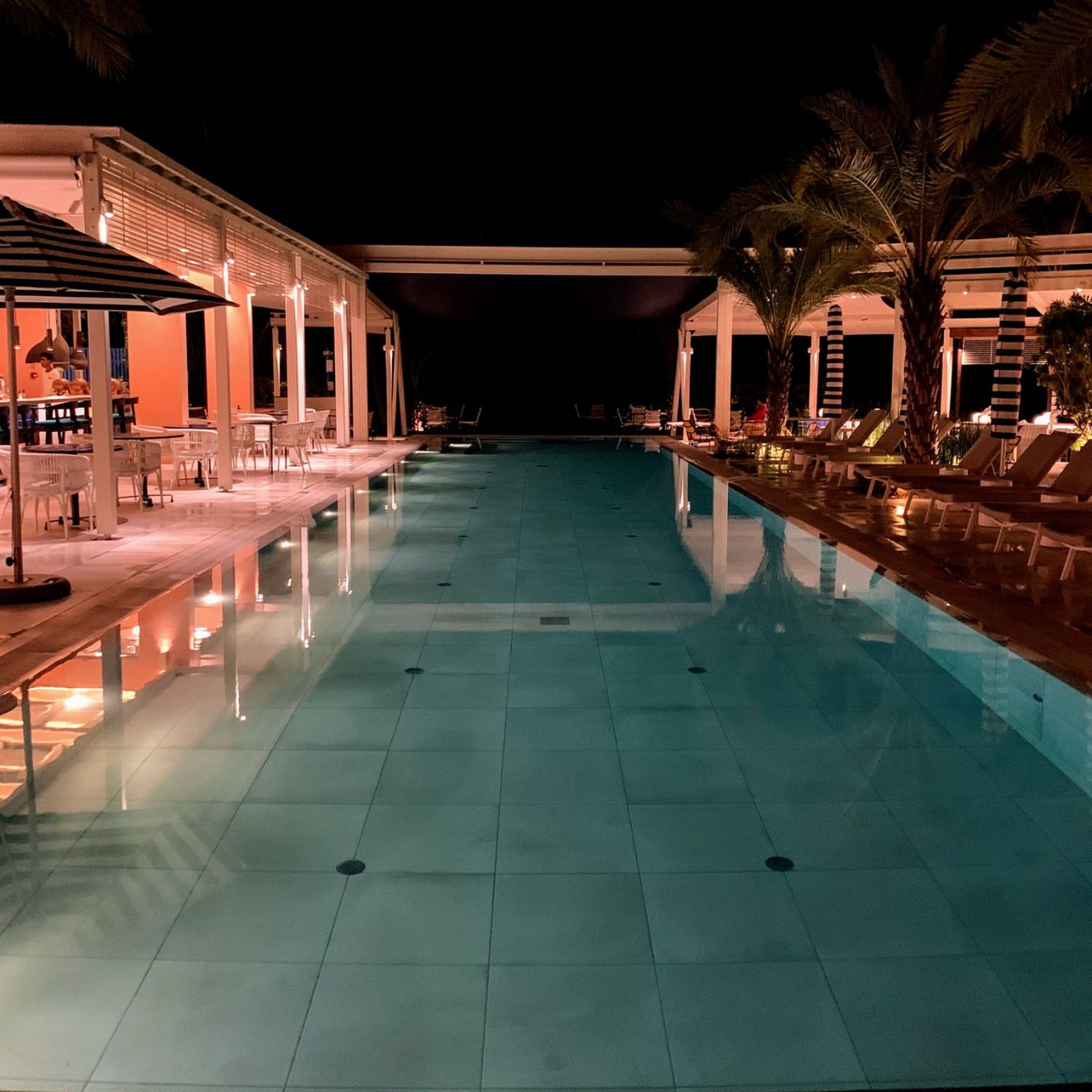 Pool at night