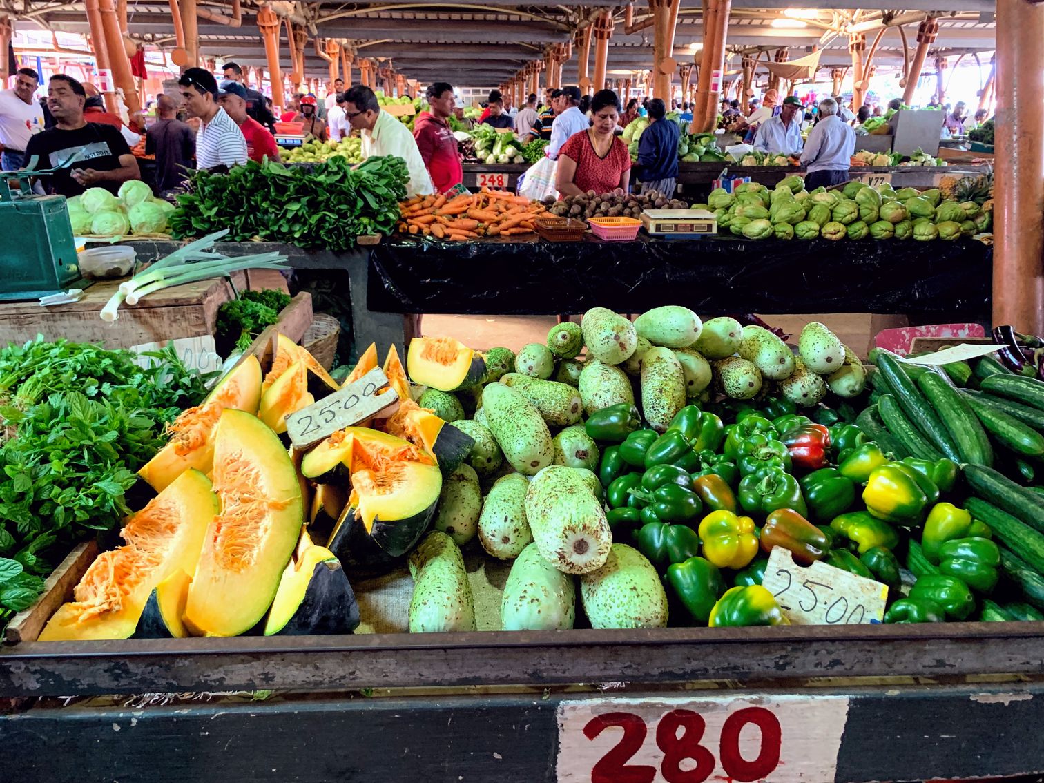 Fruit on sale in Flacq market