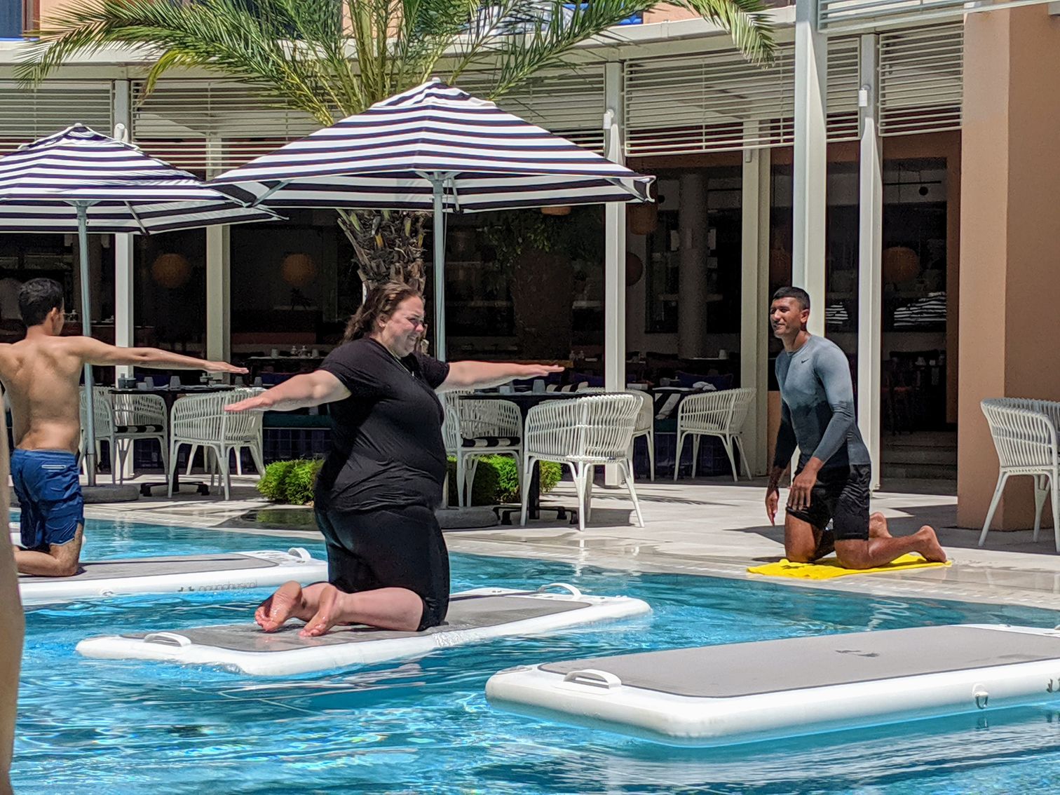 Alex doing aquafit