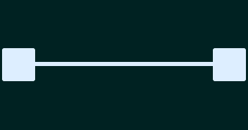 A graph with two nodes and one edge connecting them