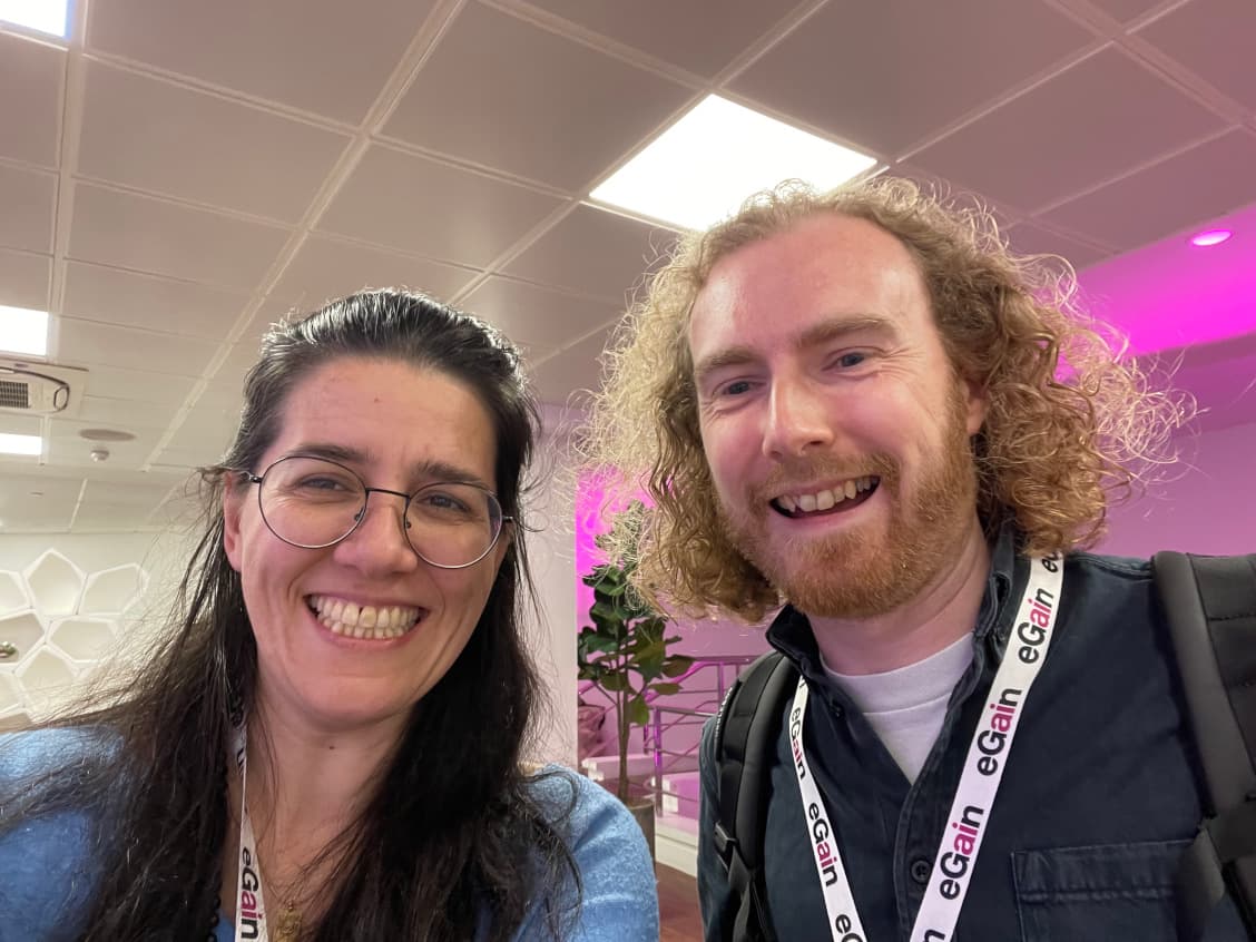 Teodora Petkova and Duncan Stephen posing in a selfie