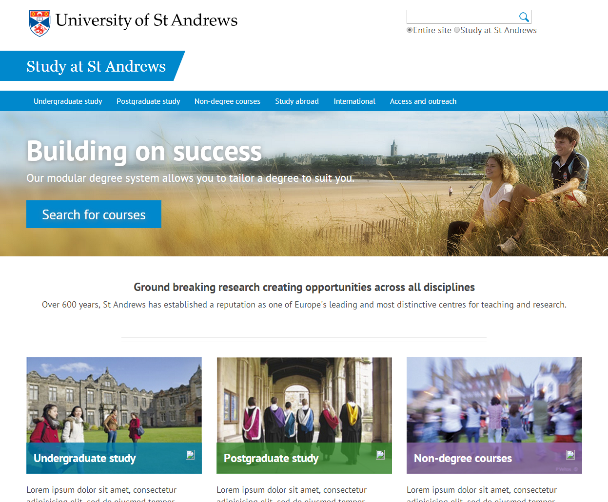 Screenshot of early January 2014 concept